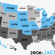 Illustration for article titled Map: Six Decades of the Most Popular Names for Boys, State-by-State